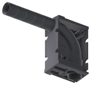 ElektroSkutt blokkformet rørbend 90 grader, 16 mm