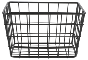 Trådkurv i svart metall