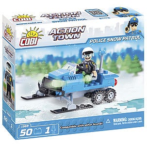 Byggklossar snöskoter och polis, Cobi