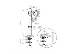 Multibrackets M deskmount Basic Monitorivarsi, VESA, yksi näyttö