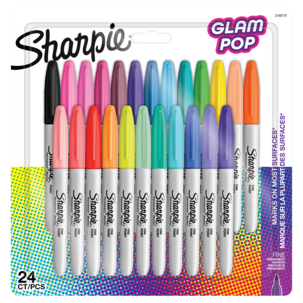 Sharpie Glam Pop Tussit, useita värejä, 24 kpl