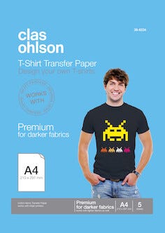 T-shirtpapper för svarta/mörka plagg