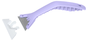 Sini hällsskrapa för glasytor