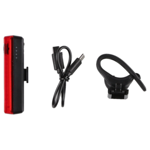 COB-LED sykkellys baklys med bremselys, USB-C