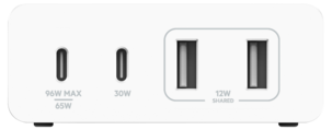 Belkin ladestasjon med 4 porter, USB-A og USB-C