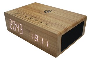 Klockradio  med Qi-laddning