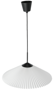 Northlight Ines plissert taklampe hvit, 45 cm