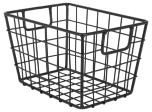 Trådkurv i svart metall