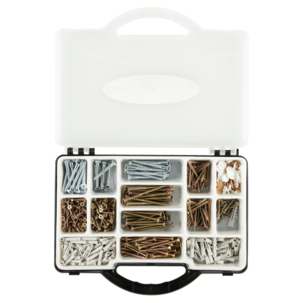 Skruv- och pluggsats 670 delar