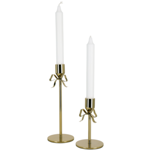 Ljusstake mässing med rosett, 2-pack