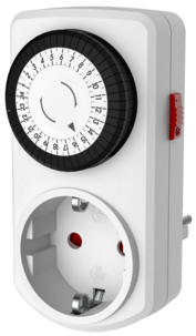 Timer eluttag inomhus mini vit, 100 x 52 mm.