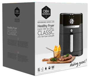 OBH Nordica Airfryer Easy Fry & Grill Classic 2in1, 4,2 liter