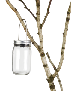 Solcellslampa glasburk