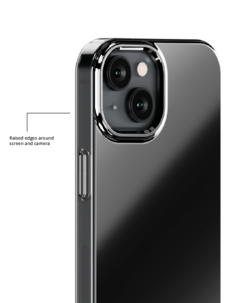 Holdit Mirror MagSafe mobildeksel iPhone 16e/15/14/13, svart