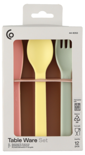 Muoviset aterimet, uudelleenkäytettävät, haarukka veitsi lusikka, 4 hengelle