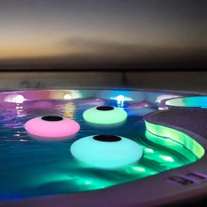 Flytande poolbelysning solcell RGB, utomhus