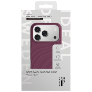 Ideal of Sweden Soft Swirl Plum iPhone 18 Pro / iPhone 17 Pro mobilskal, lila