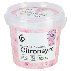 Citronsyra för städ, tvätt och rengöring, 500 gram