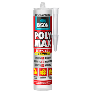 Bison Poly Max Crystal Express montagelim utomhus, 300 g