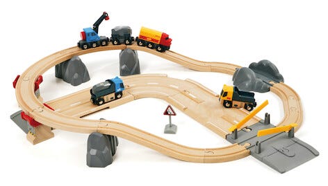 Brio World Järnväg- och väglastset, från 3 år