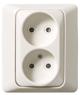 ABB Jussi infällt 2-vägs vägguttag 302UJP