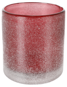 Lyslykt i frostet glass, rød