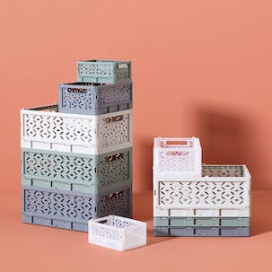 Klappboks av resirkulert plast, small 24 x 16 x 10 cm