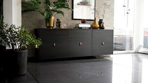 Läderknopp Ari brunt, 65 mm

