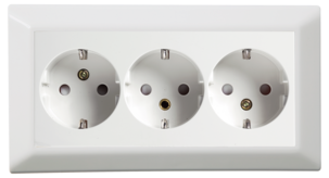 Elko RS 3-veis utenpåliggende stikkontakt til hjørne
