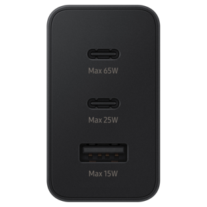 Samsung Trio 65 W lader USB-C/USB-A 65 W svart