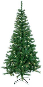 Julgran med belysning