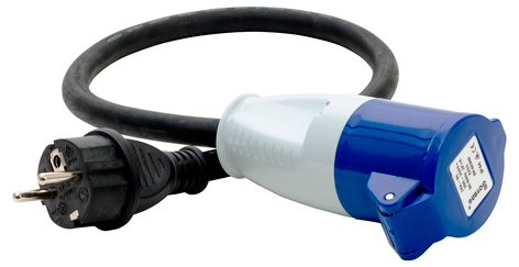 Overgangskabel Schuko til CEE 230 V, 0,5 m, Gelia