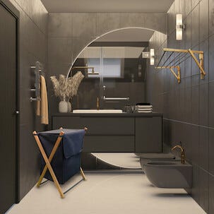 Aurora tørkestativ vegg tre og metall, sammenleggbart