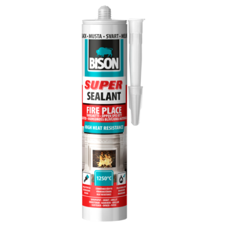 Bison Fire Place fogmassa metall och betong, svart, 310 ml