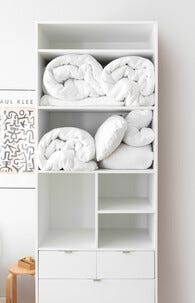 Vakuumpåse med förvaringslåda, stapelbar