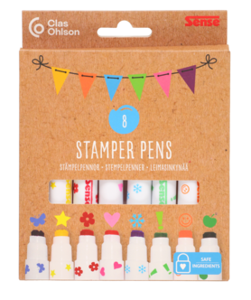 Sense leimasinkynä, kuvioita, 8 kpl