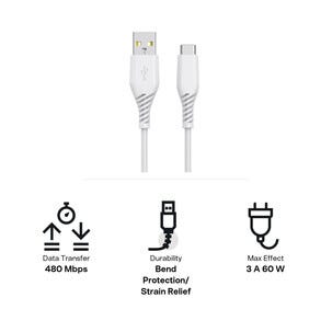 USB C kabel 1m USB A til USB C Clas Ohlson