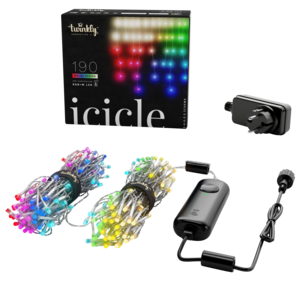 Twinkly Icicle RGB+W LED 5 m istappsslinga utomhus / inomhus.