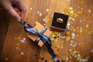 Märkband Satin Brother TZe-RN34, marinblå