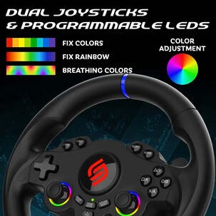 Superdrive 220 RS-5 gamingratt og pedaler, PS5 datamaskin
