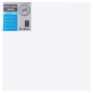 Kvadratisk canvas med ram, bomull, Sang, 3-pack