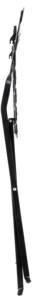 Parvekesetti kokoontaitettava, musta, metallia