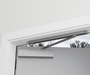 Habo 500 dörrstängare med glidarm, silver