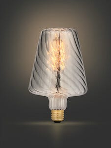 Savunvärinen lamppu E27 himmennettävä LED Smokey