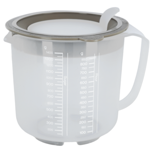 Måttkanna plast med lock och sil, 1,4 liter