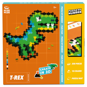 Plus Plus Puzzle By Number T-Rex 250 bitar, från 5 år