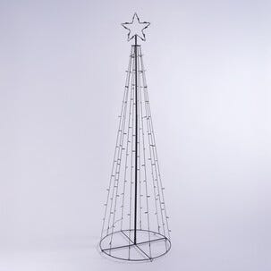 Gran med ljusslingor LED, 191 cm