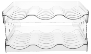 Flaskestativ til 6 flasker, gjennomsiktig plast