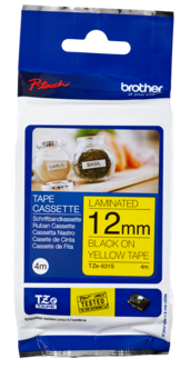 Brother TZE-231S merkebånd, svart tekst