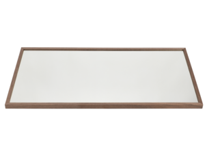 Avlangt speil med treramme til vegg, 80 x 40 cm